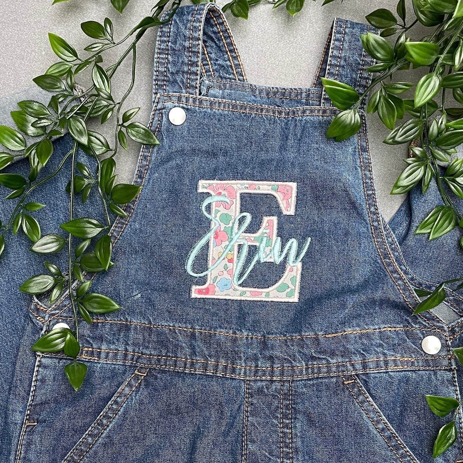 Children's denim store short dungarees