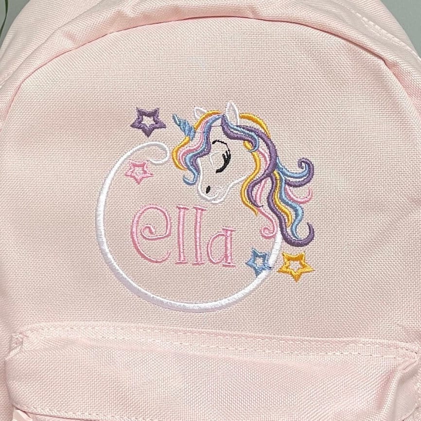 UNICORN TODDLER BACKPACK , Embroidered Personalized Backpack , Back to School Bag, Mama Bag, Name Bag, Nursery Bag , Kids Bag, personalised